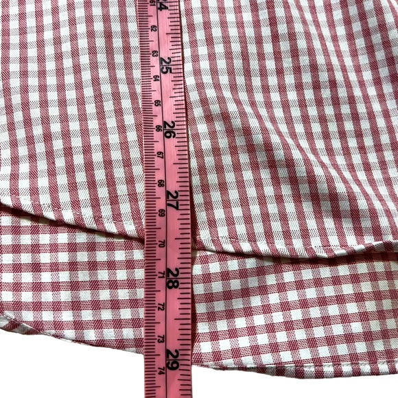 Frank & Oak Cotton Oxford Brick Red Check Button Up Shirt in Medium - Picture 5 of 9